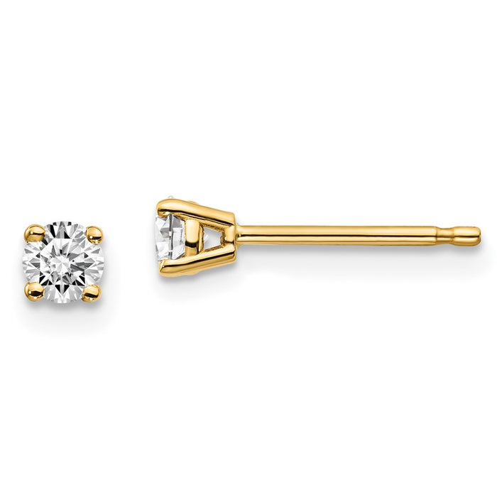 Shop Stylish .25ct I1 J-K Diamond Stud Earrings | 14K Gold, 14-Year Anniversary-1