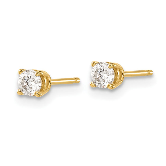 Shop Exclusive .30ct I1 J-K Diamond Stud Earrings - 14K Gold, Stylish Value!-2