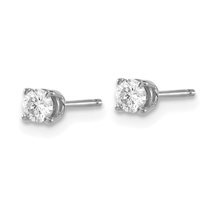 Buy Stylish 14K White Gold 0.30ct Diamond Push-On Post Earrings - Luxury Value!-2