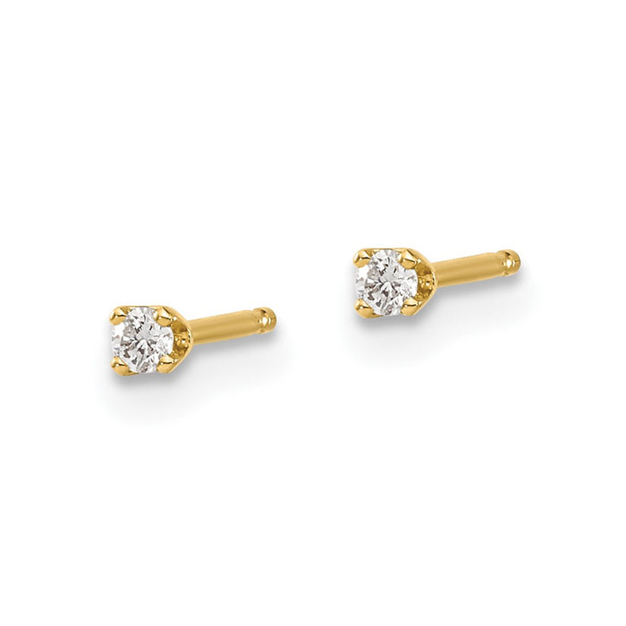 Buy Stylish 14K Gold Diamond Stud Earrings, .05ct I1 J-K, Affordable Luxury-2