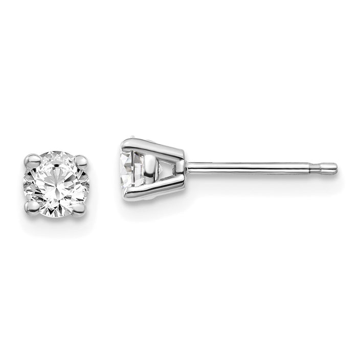 Buy Stylish 14K Gold .50ct I1 J-K Diamond Push-On Post Stud Earrings-1