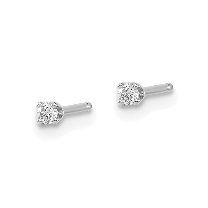 Buy Exclusive 14K Gold 0.05ct I1 J-K Diamond Push-On Post Stud Earrings-2
