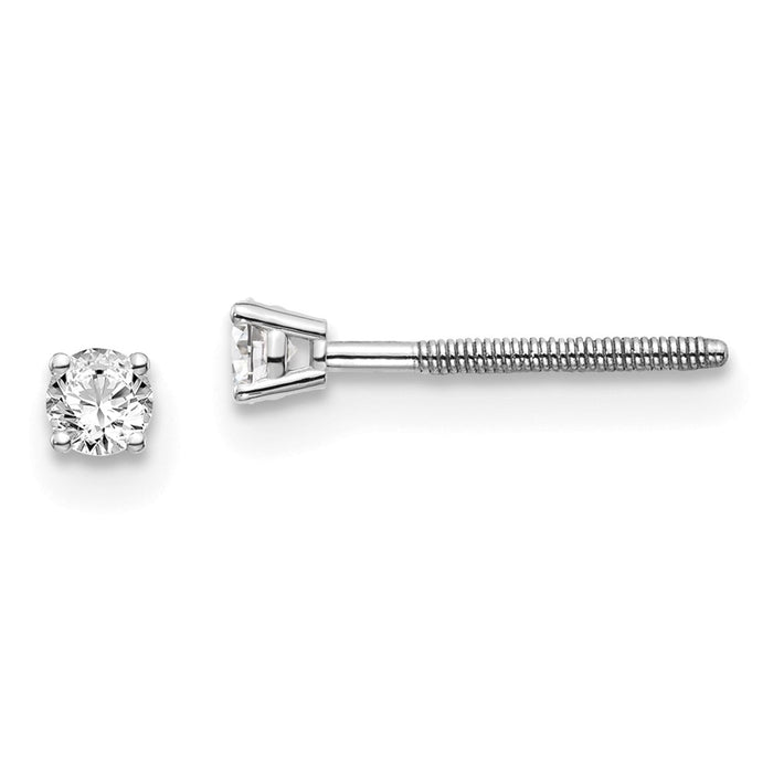 High-Quality 14K Gold 0.10ct SI3 G-I Diamond Stud Earrings - Stylish Value!-1