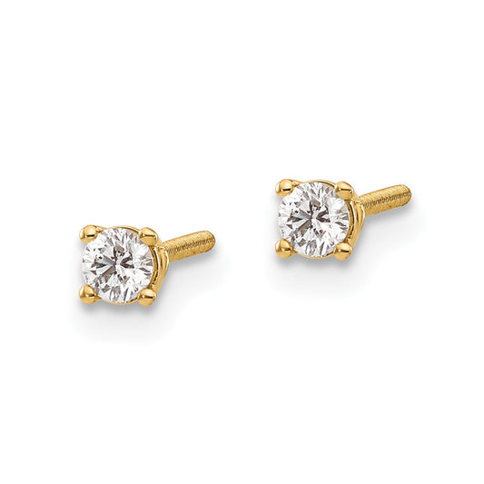 Buy Stylish 14K Yellow Gold Diamond Stud Earrings, 0.15ct VS2/SI1 Clarity