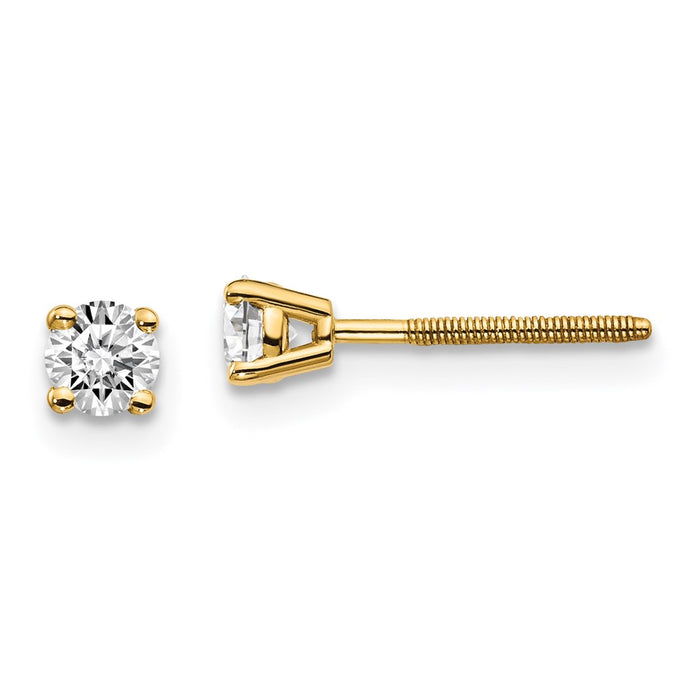High-Quality 14K Gold .30ct Diamond Stud Earrings - Stylish & Affordable!-1