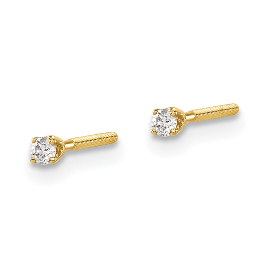 Shop Exclusive 14K Yellow Gold 0.05ct Diamond Stud Earrings - Stylish Value!