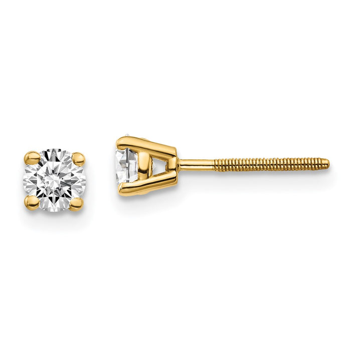Buy Stylish 14K Yellow Gold 0.50ct Diamond Stud Earrings - Clearance Offer!-1