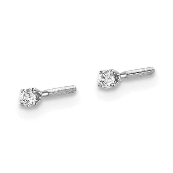 Shop 14K Gold Diamond Stud Earrings 0.05ct VS2/SI1 - Stylish & Affordable!-2