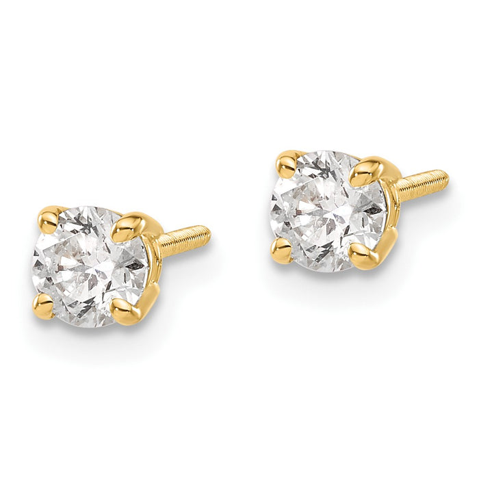 Buy Stylish 14K Yellow Gold .60ct Diamond Stud Earrings - Clearance Sale!-2