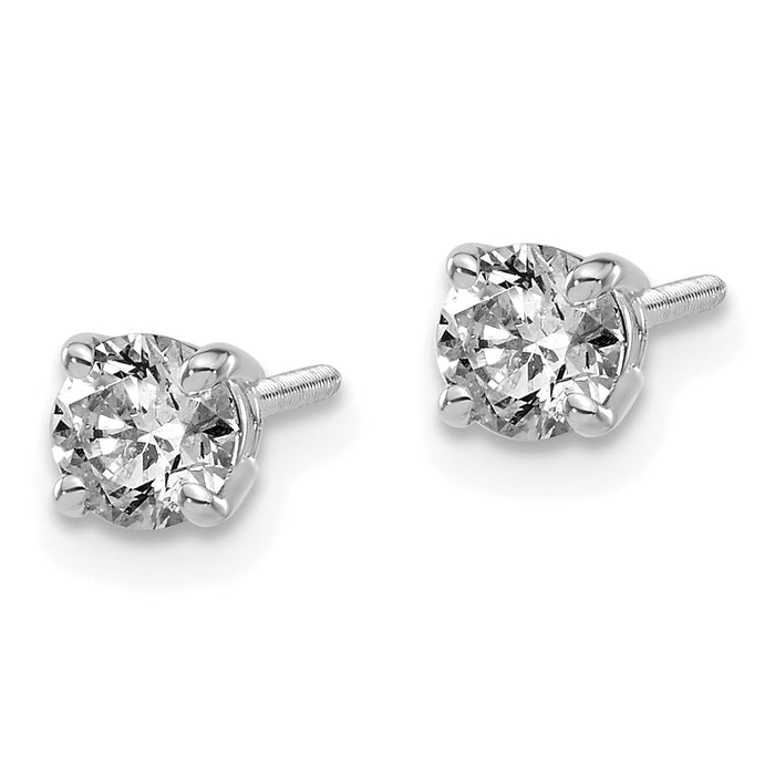 Exclusive 14K Gold .60ct VS2/SI1 G-I Diamond Stud Earrings - Affordable Luxury-2