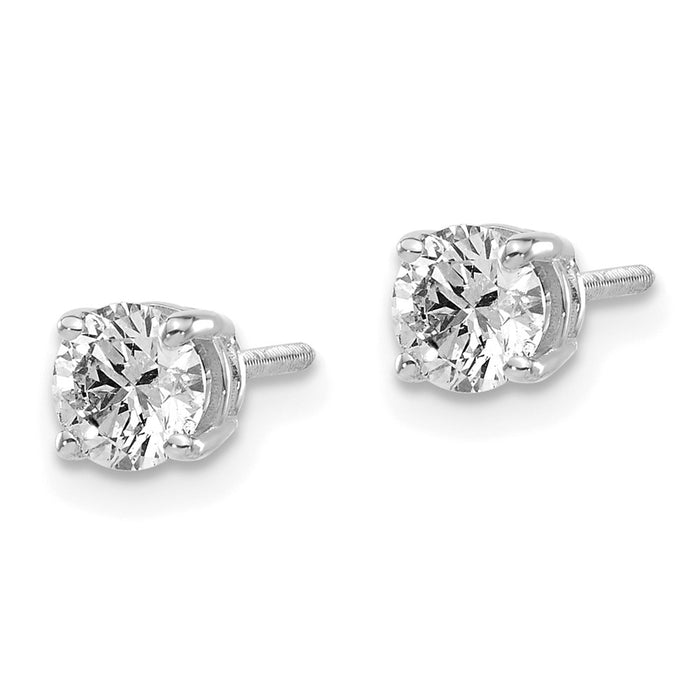 Shop Exclusive 14K White Gold 0.75ct SI3 G-I Diamond Stud Earrings - Stylish Value!-2