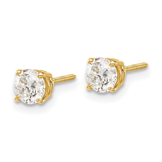 Shop Stylish 14K Yellow Gold 0.85ct SI3 G-I Diamond Stud Earrings, Clearance!