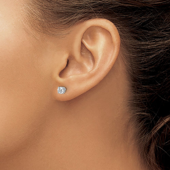 Shop Exclusive 14K Gold .85ct SI3 G-I Diamond Stud Earrings - Stylish Value!-3