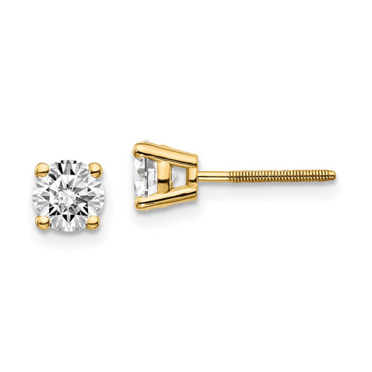 Buy 14K Yellow Gold Diamond Stud Earrings 0.95ct SI3 - Stylish Value!