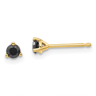 Shop Stylish 14K Gold Black Diamond Stud Earrings, 1/4 Carat, Luxury Value!