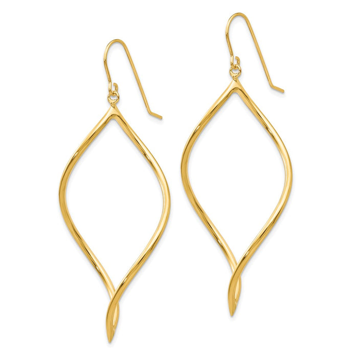 Buy Stylish 14K Gold Twisted Dangle Earrings - High-Quality Design & Value-2
