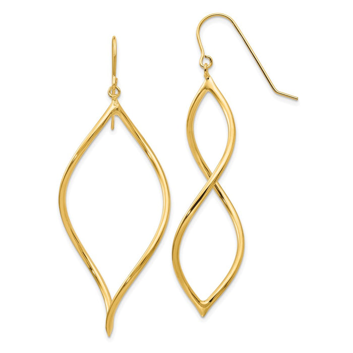 Buy Stylish 14K Gold Twisted Dangle Earrings - High-Quality Design & Value-1