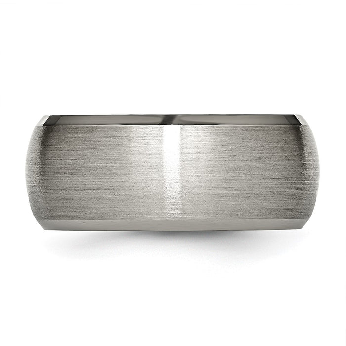 High-Quality 10mm Titanium Beveled Edge Band - Stylish Satin & Polished Finish-3