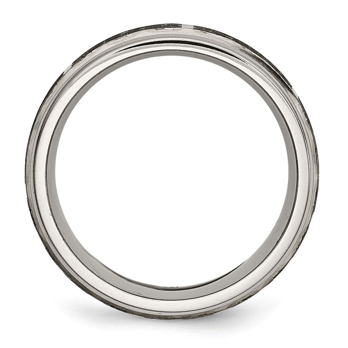 Buy Exclusive 8mm Celtic Laser-Engraved Titanium Band | Stylish Ridged Edge-2