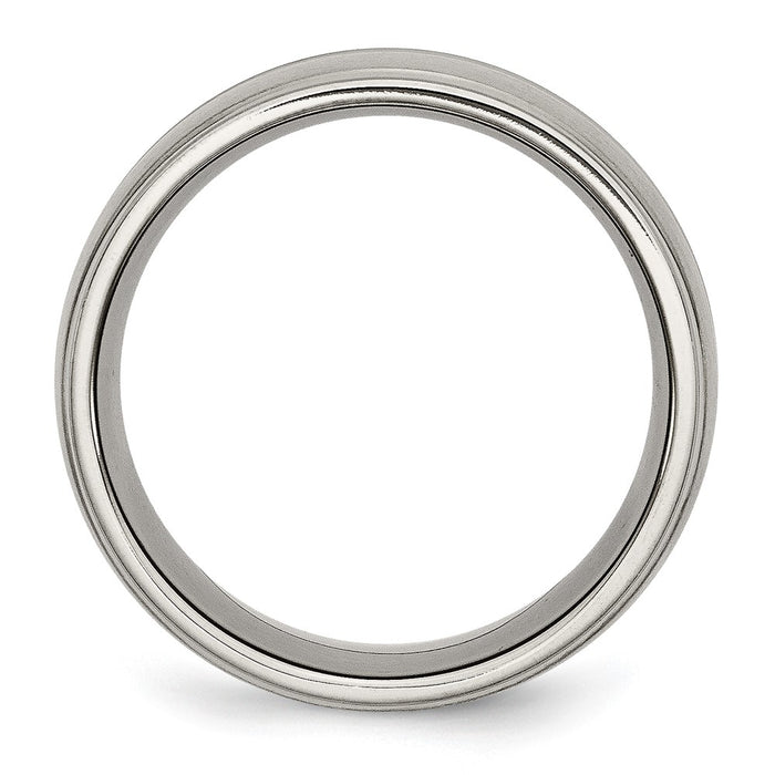 Buy Stylish 10mm Titanium Band - Brushed & Polished Design for Luxury Appeal-2