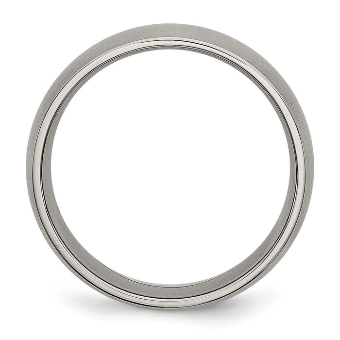 Buy Stylish 7mm Brushed Titanium Half-Round Band | High-Quality Design-2