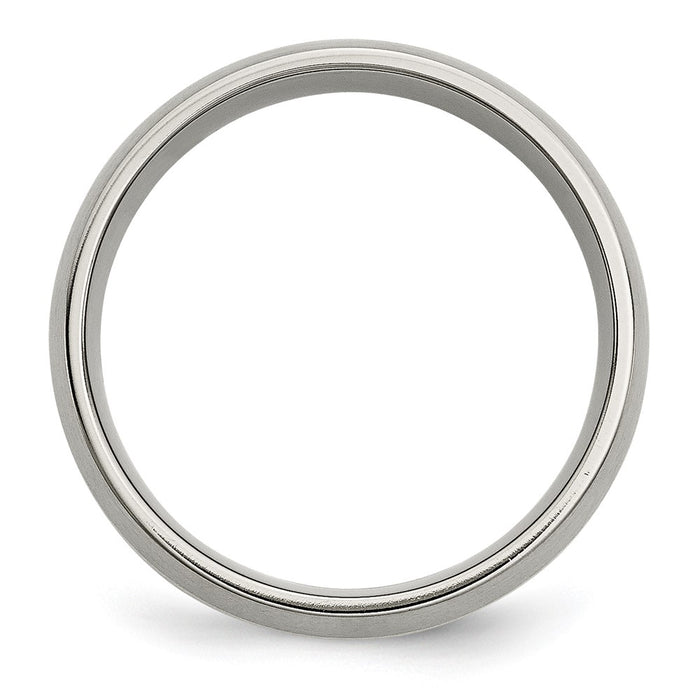 High-Quality 8mm Chisel Titanium Band with 14K Gold Inlay - Stylish Value!-2