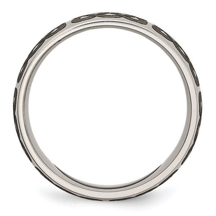 Buy Stylish 8mm Polished Titanium Band with Celtic Engraving - Luxury Value-2