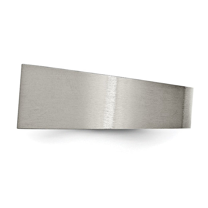 Buy Stylish Chisel Brushed & Polished Titanium Signet Ring - Luxury Value-2
