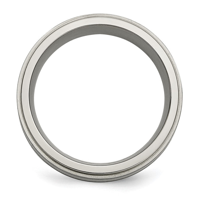 Buy High-Quality 9mm Titanium Band with 1/2 Carat Diamond Accent - Stylish Value!-2