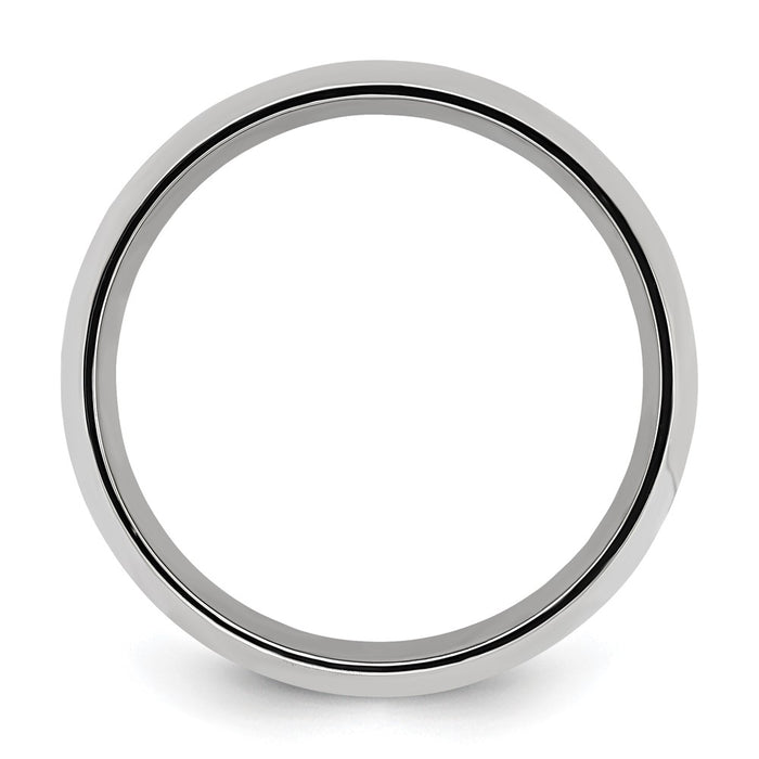 Buy Stylish 8mm Chisel Polished Band in Yellow IP-Plated Titanium-2