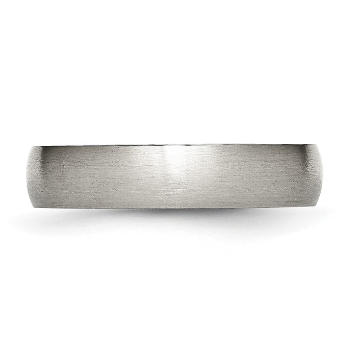 Buy Stylish Chisel Titanium 5mm Half-Round Band Ring - Durable Brushed Finish-3