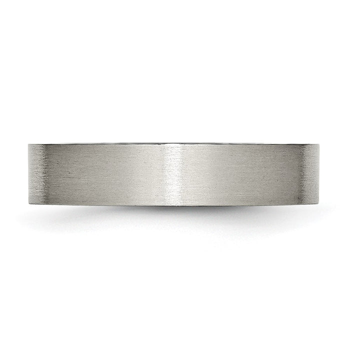 Exclusive Brushed Titanium 5mm Flat Band | Stylish & Affordable Choice-3