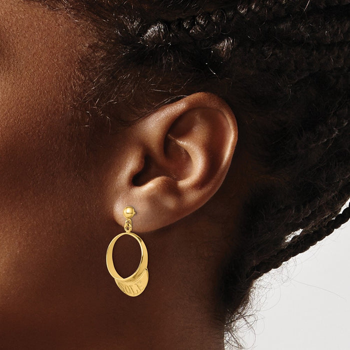 Shop Exclusive 14K Gold 3D Golf Visor Dangle Earrings | Stylish & Lightweight-3