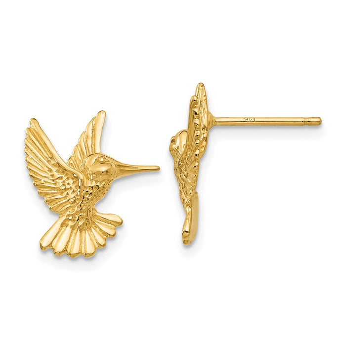 Buy Designer 14K Gold Hummingbird Stud Earrings - Stylish & Affordable Value-1