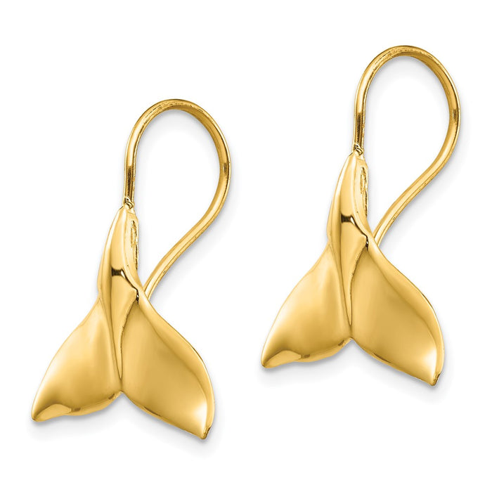 Shop Stylish 14K Gold Whale Tail Wire Earrings | High-Quality Design-2