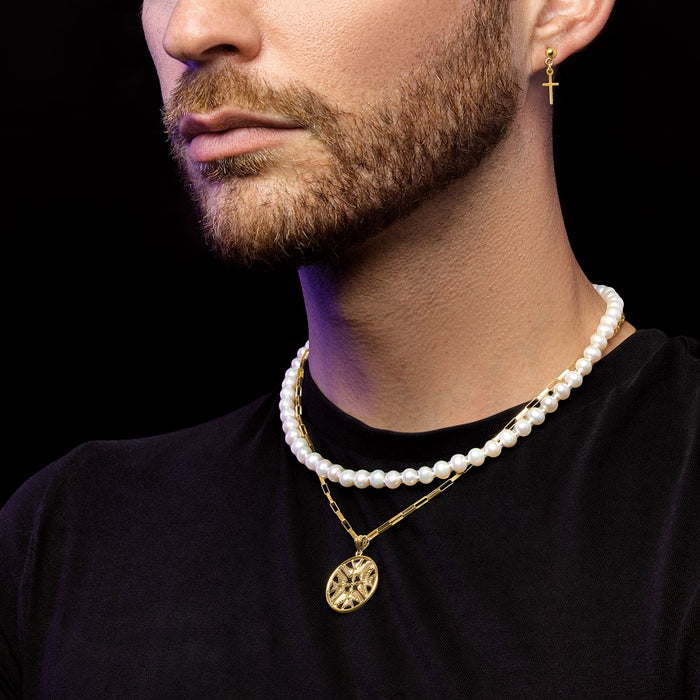 Shop Stylish 14K Gold Polished Cross Dangle Earrings - Exclusive Design, Luxurious Look-4