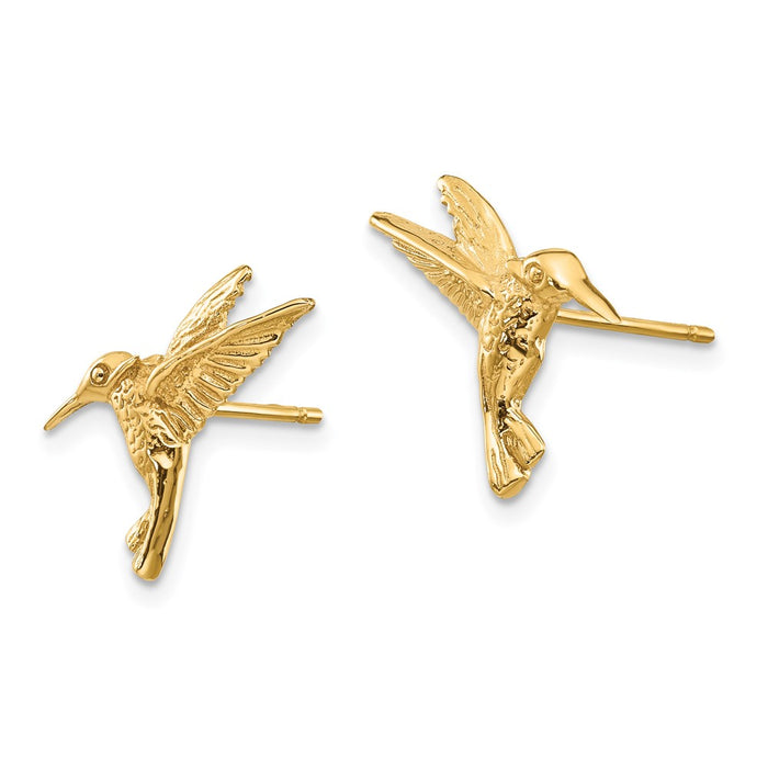 Buy 14K Gold Hummingbird Stud Earrings - Stylish & Affordable Luxury-2