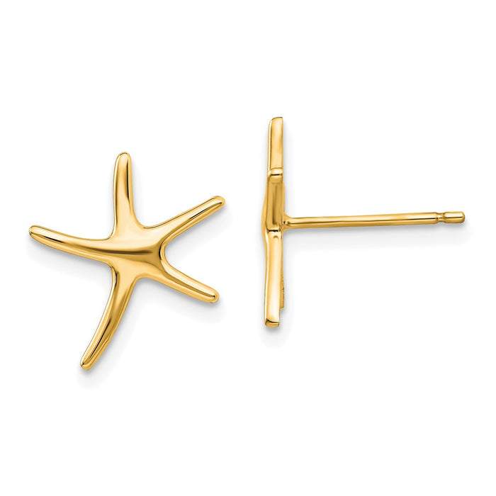 Exclusive 14K Gold Starfish Stud Earrings - Stylish & Affordable Luxury!-1