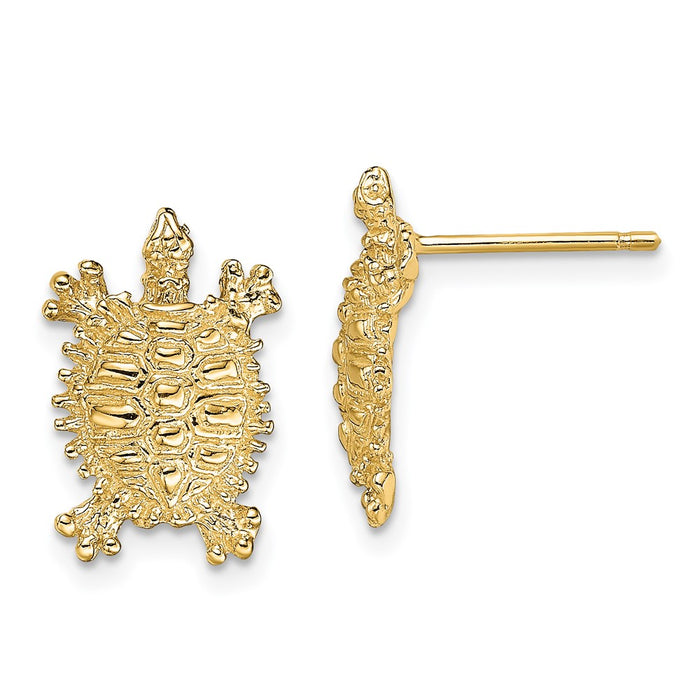 Shop Stylish 14K Gold Turtle Stud Earrings - High-Quality & Affordable Design-1