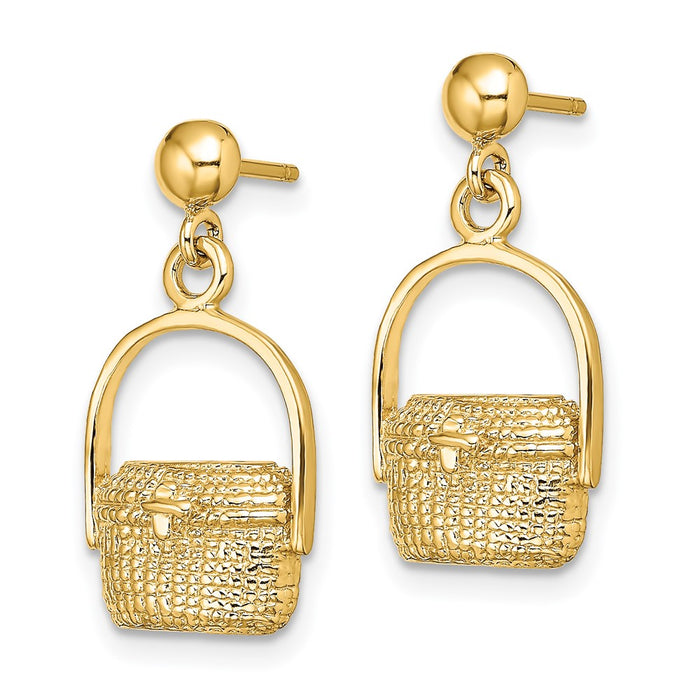 Exclusive 14K Gold Nantucket Basket Earrings - Stylish & Affordable Jewelry-2