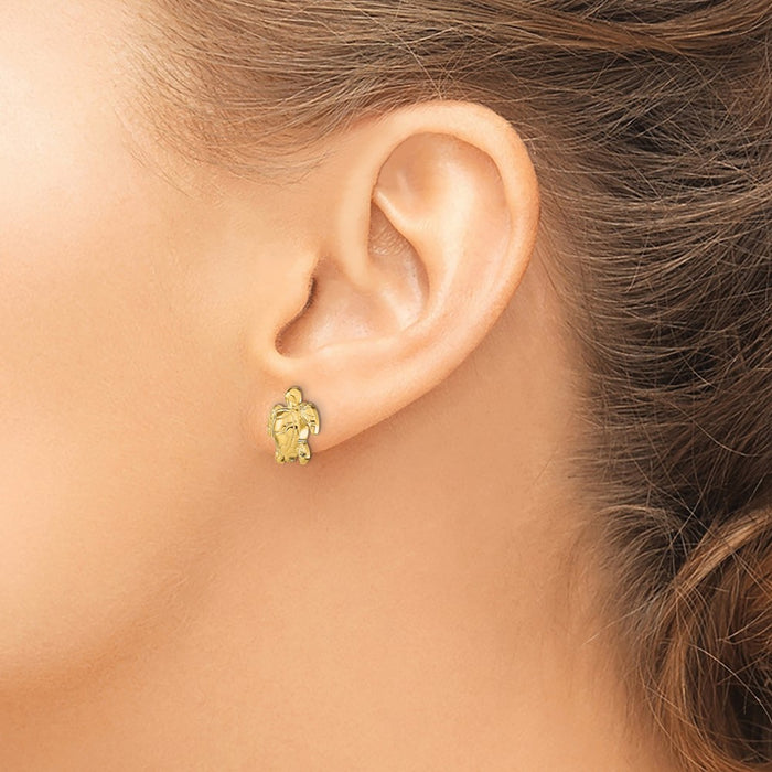 Exclusive 14K Gold Turtle Stud Earrings - Stylish Design, Affordable Luxury-3