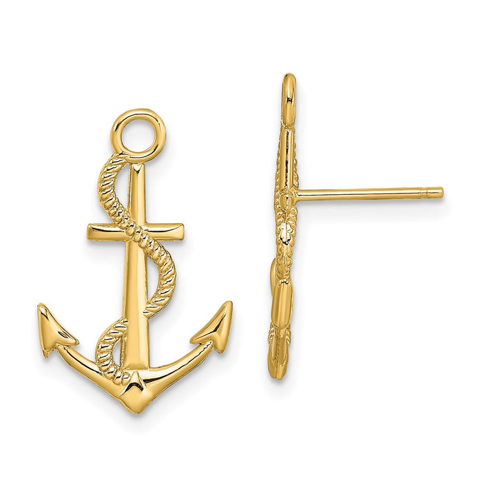 Buy Exclusive 14K Polished Anchor Earrings - Stylish Design & Affordable Luxury-1