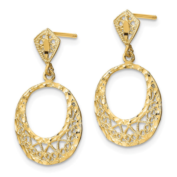 Buy 14K Gold Fancy Dangle Earrings - Stylish Design, Exclusive Value!-2