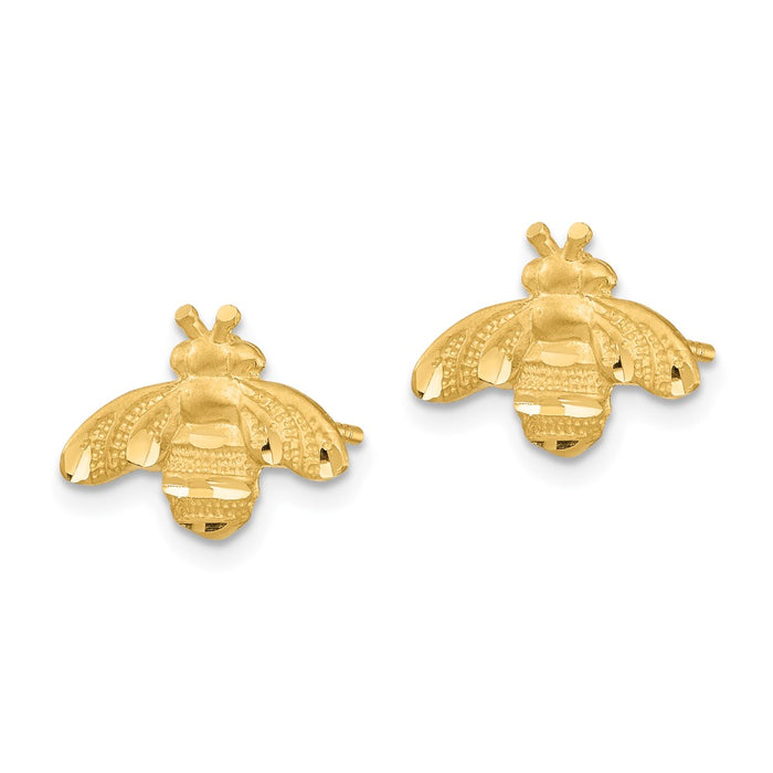 Buy Exclusive 14K Gold Bee Stud Earrings - Stylish, 0.85mm, Affordable Luxury-2