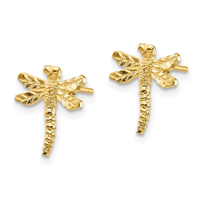 Shop 14K Gold Dragonfly Stud Earrings - Stylish & Lightweight at an Affordable Price-2
