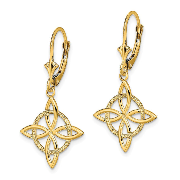 High-Quality 14K Gold Small Celtic Knot Earrings - Stylish & Affordable!-2
