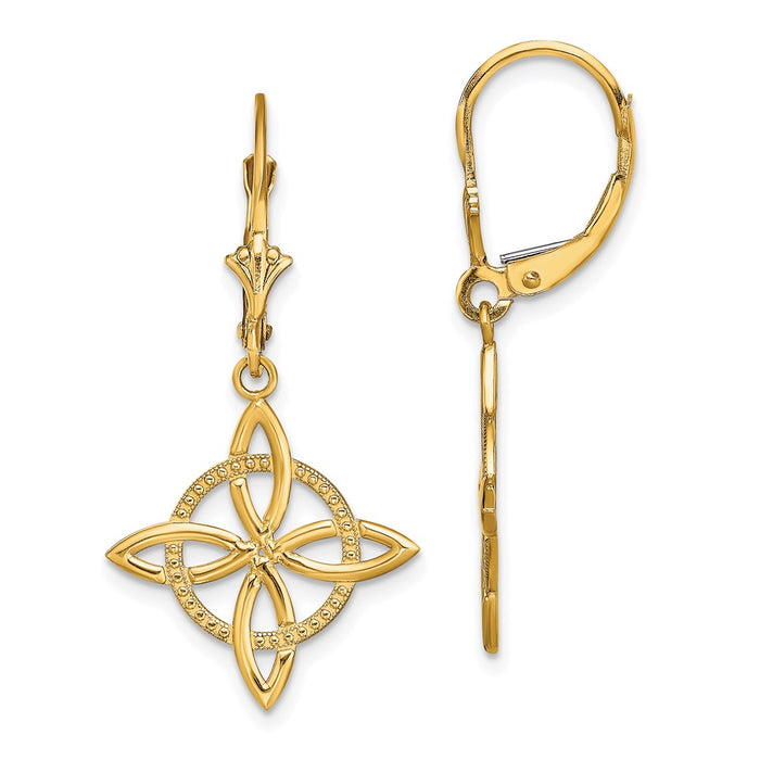 High-Quality 14K Gold Small Celtic Knot Earrings - Stylish & Affordable!-1