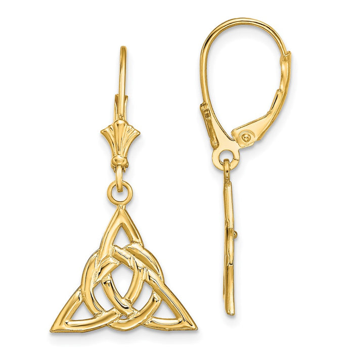Buy 14K Gold Small Celtic Trinity Knot Earrings - Stylish & Affordable Luxury-1