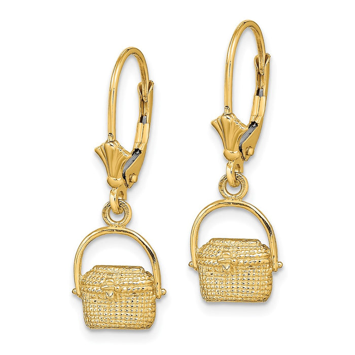 Order Stylish 14K Gold Nantucket Basket Leverback Earrings - Affordable Luxury-2