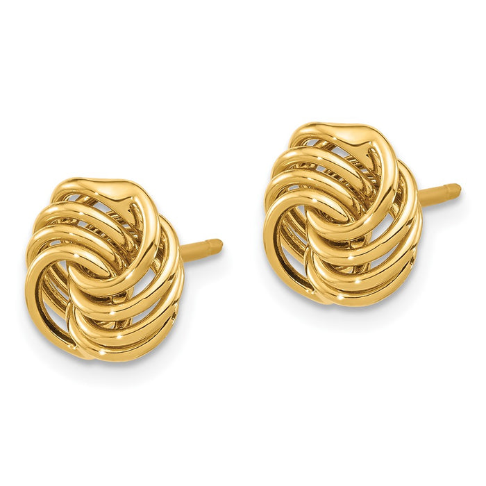 Shop Exclusive 14K Gold Polished Love Knot Stud Earrings - Stylish & Affordable-2